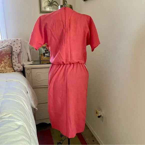 Vintage 80s color block dress - Picture 6 of 11